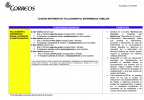 Cuadro informativo de fallecimiento o enfermedad de un familiar.