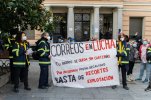 Concentración en la junta de distrito de Vallekas